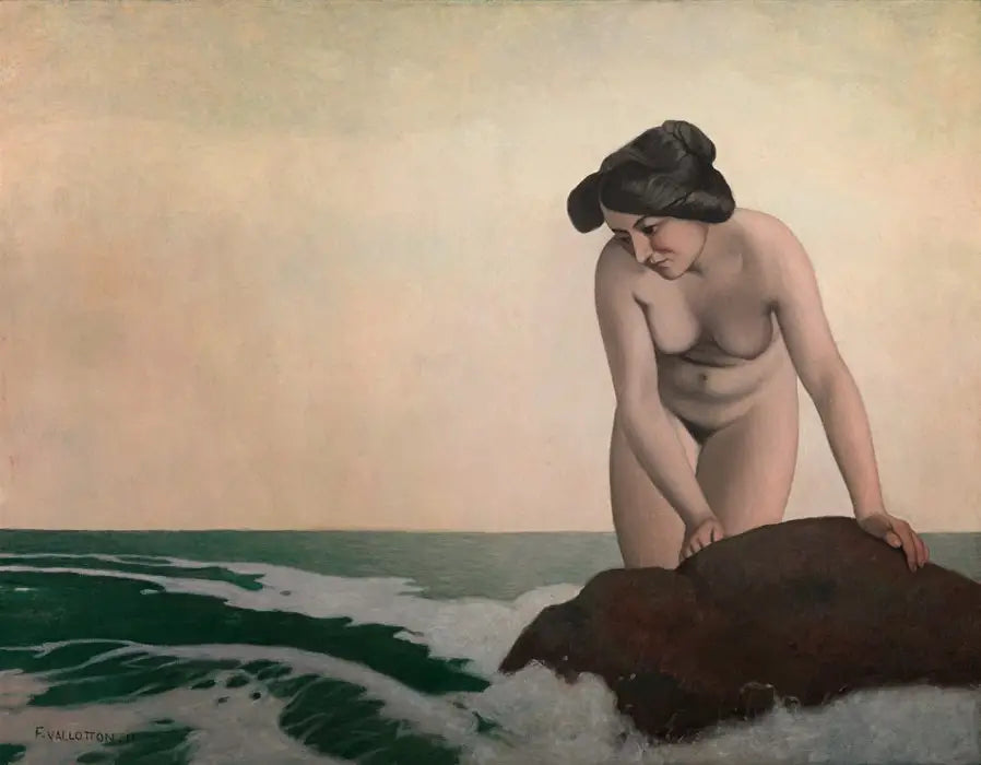 Kąpiąca się przy skale - Félix Vallotton