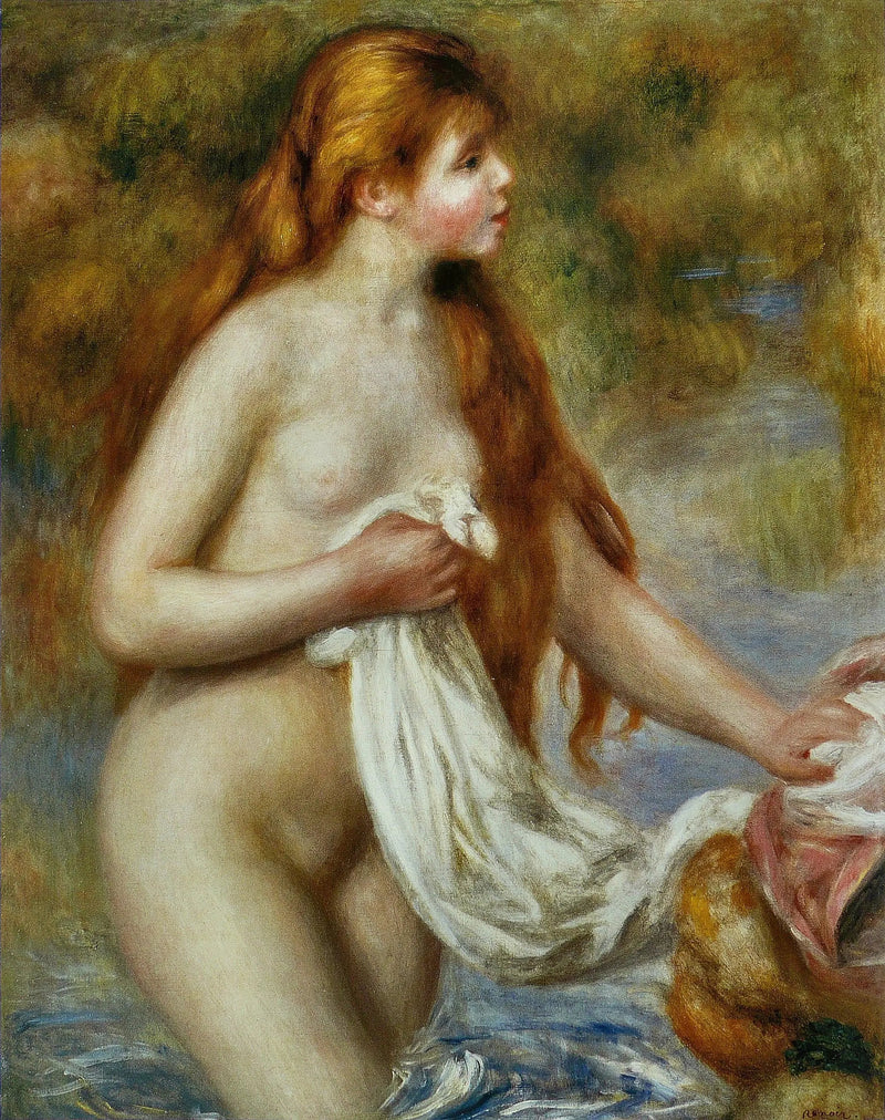 Kąpiąca się z długimi włosami - Pierre-Auguste Renoir
