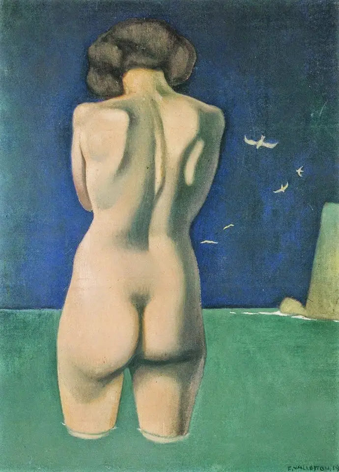 Kąpiąca się z ptakami - Félix Vallotton