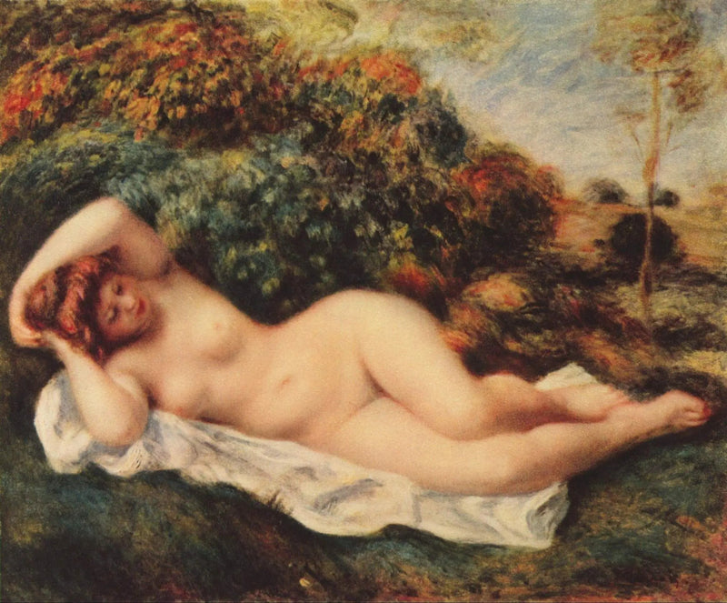 Leżąca kąpiąca się - Pierre-Auguste Renoir