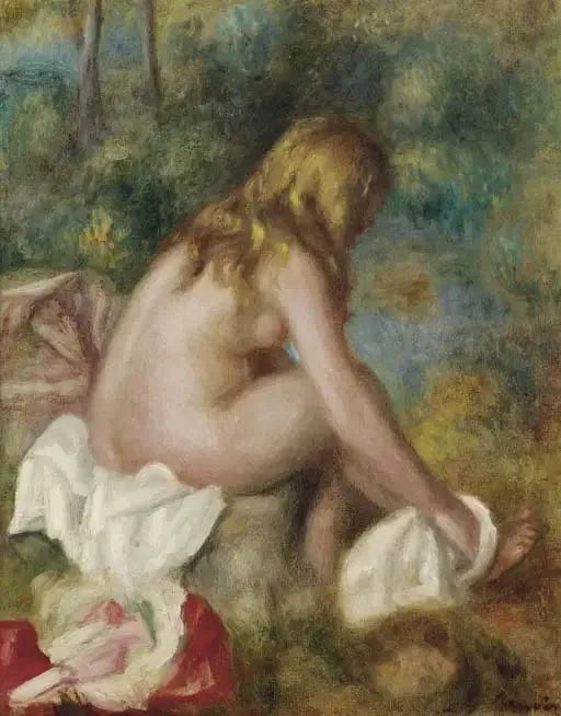 Kąpiąca się, naga siedząca - Pierre-Auguste Renoir