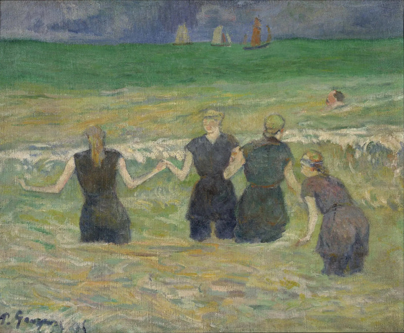 Kąpiące się w Dieppe - Paul Gauguin