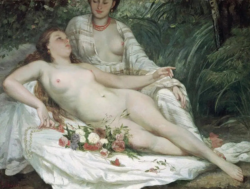 Kąpiące się - Gustave Courbet