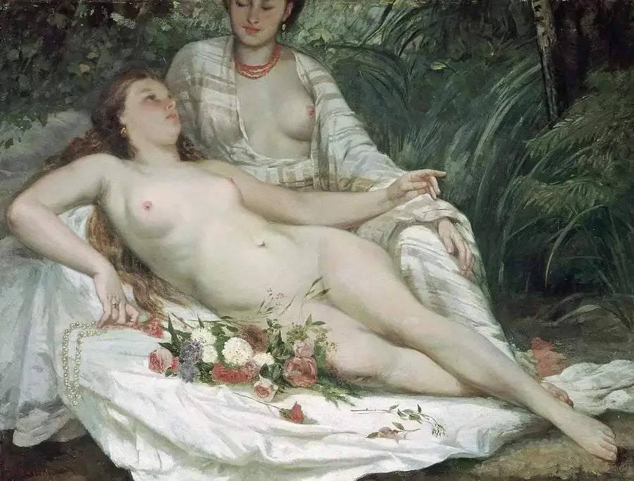 Kąpiące się - Gustave Courbet