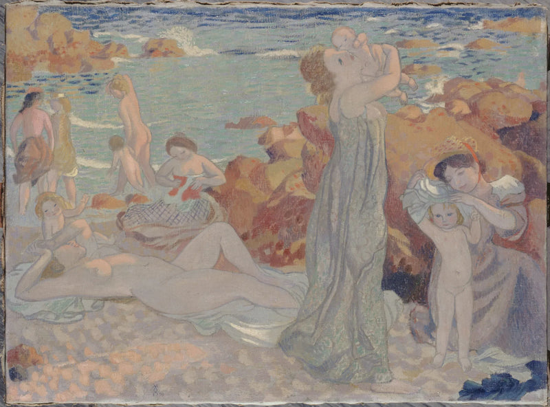 Kąpiące się, plaża Pouldu - Maurice Denis