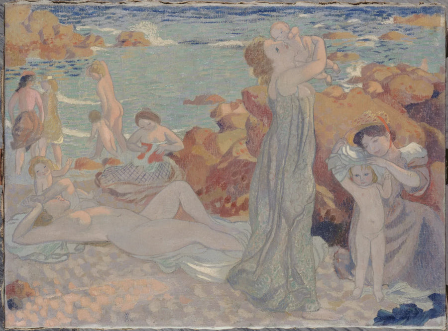 Kąpiące się, plaża Pouldu - Maurice Denis