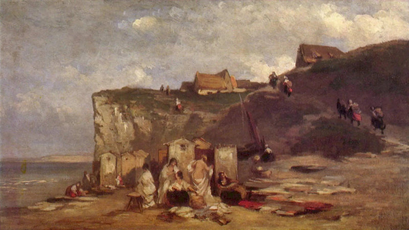 Kąpiel kobiet w Dieppe III - Carl Spitzweg