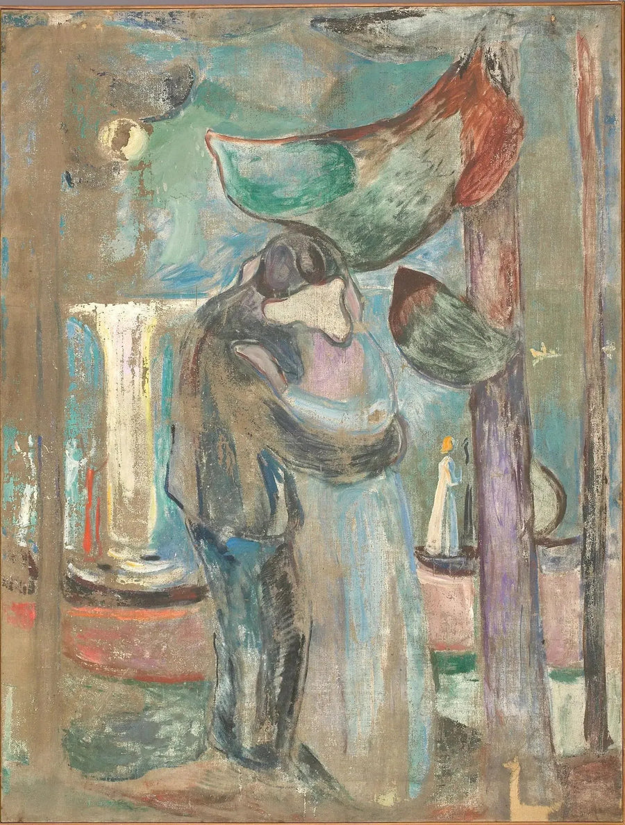 Całowanie na plaży - Edvard Munch