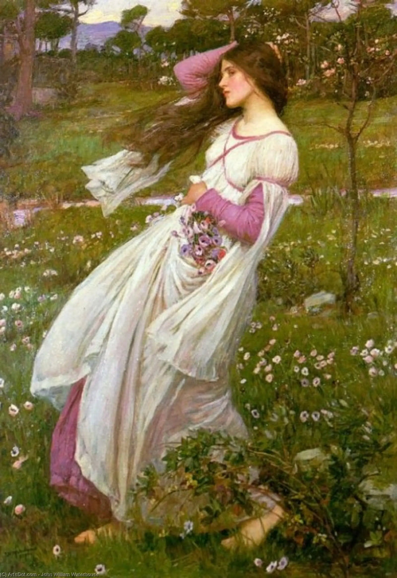 Zdmuchnięty przez wiatr - John William Waterhouse