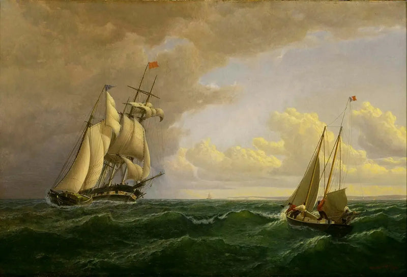 Baleinier na otwartym morzu winnicy - W stronę zewnątrz - William Bradford