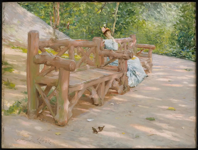 Ławka parkowa - William Merritt Chase
