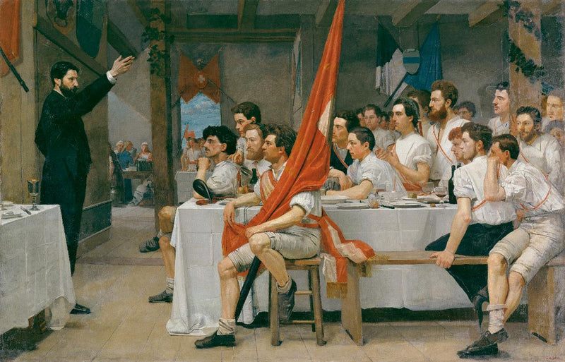 Bankiet gimnastyków - Ferdinand Hodler