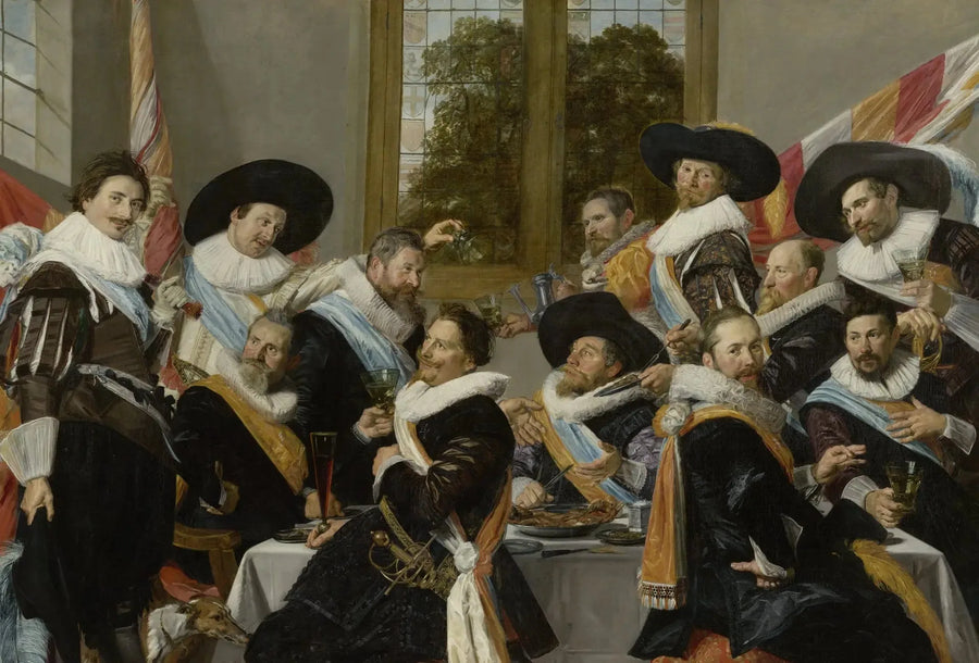 Banquet des officiers du corps des archers de Saint-Adrien - Frans Hals image 1 copie de tableau peinte à la main