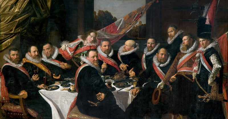 Bankiet oficerów korpusu łuczników św. Jerzego, Haarlem 1616 - Frans Hals