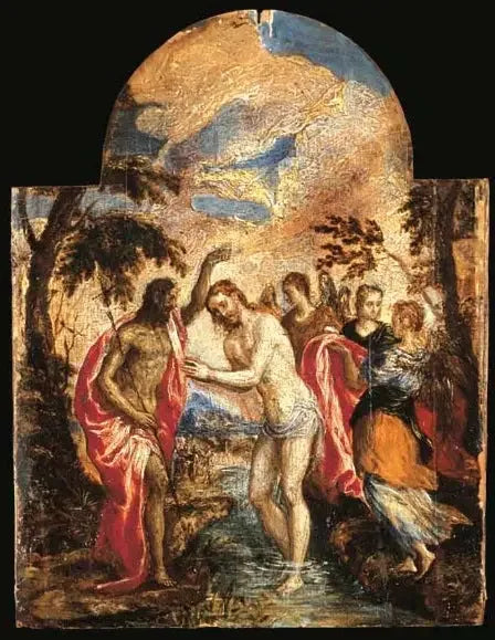 Chrzest Chrystusa - El Greco