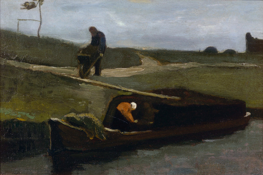 Łódź torfowa z dwiema postaciami - Vincent van Gogh