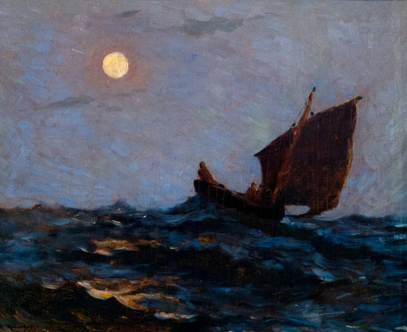 Łódź rybacka w mgle - Henri Le Sidaner