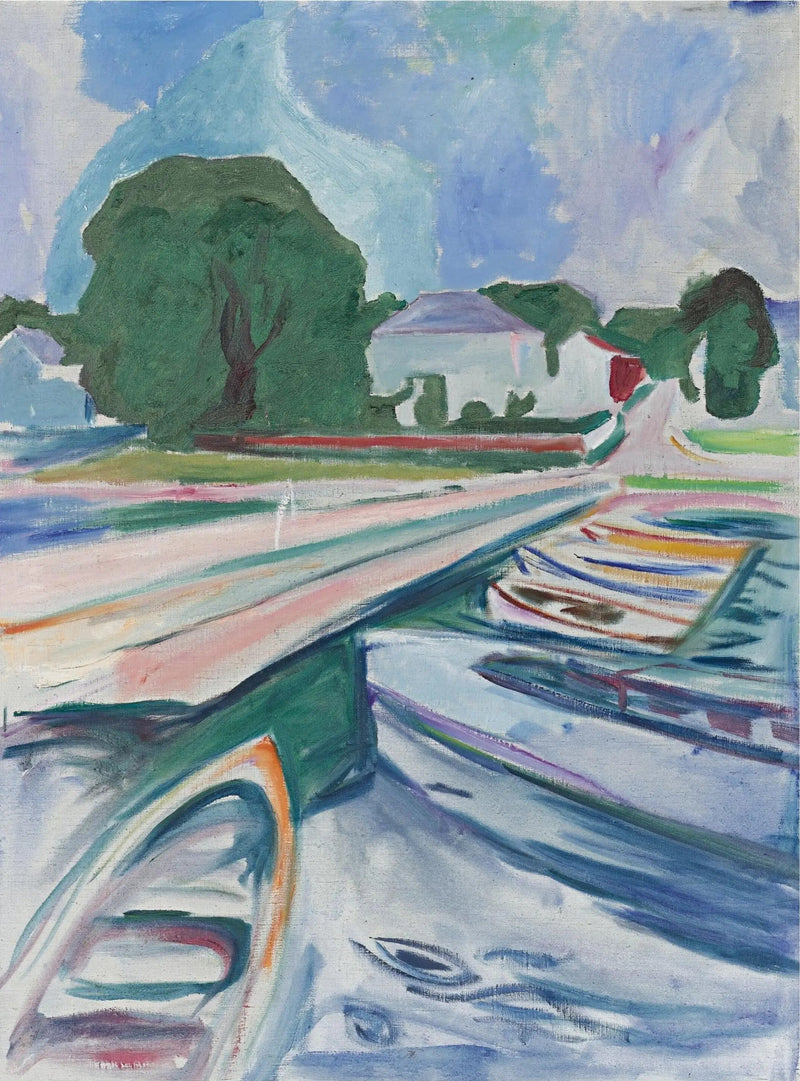 Łodzie w Åsgårdstrand - Edvard Munch