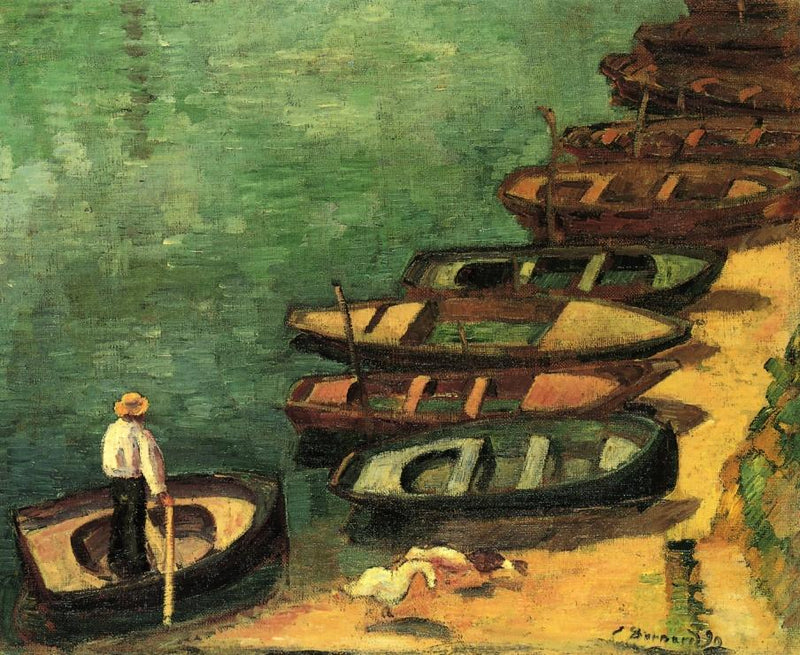 Łodzie w Pont-Aven - Émile Bernard