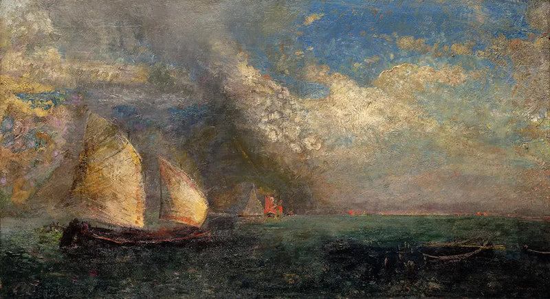 Łodzie. Pamiątka z Wenecji - Odilon Redon