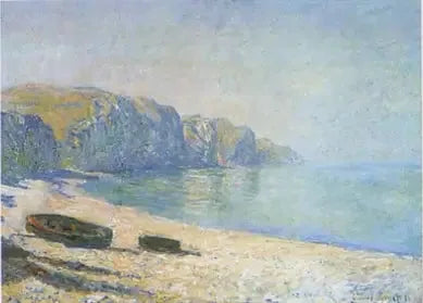 Łodzie na plaży w Pourville, odpływ - Claude Monet