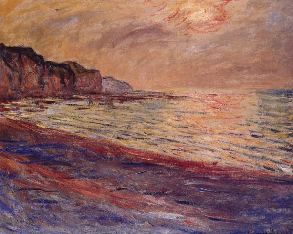 Zachód słońca w Pourville Claude Monet (1882)