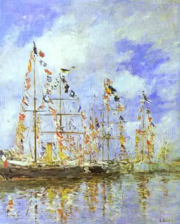 Basen jachtowy w Trouville-Deauville - Eugène Boudin