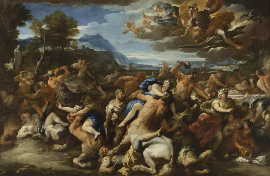 Bitwa między Lapitami a Centaurami - Luca Giordano
