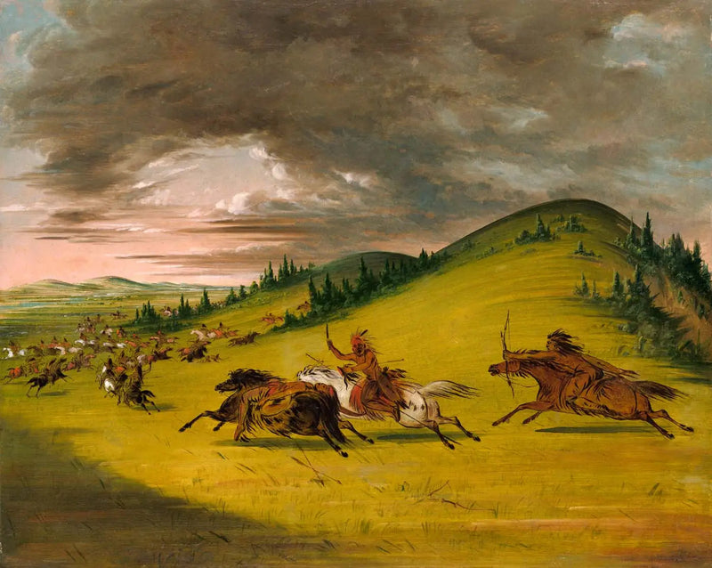 Bitwa między Sioux a Sac i Fox - George Catlin