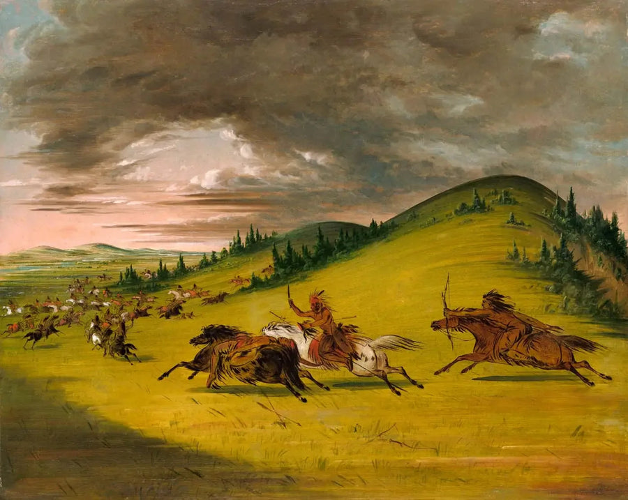Bitwa między Sioux a Sac i Fox - George Catlin