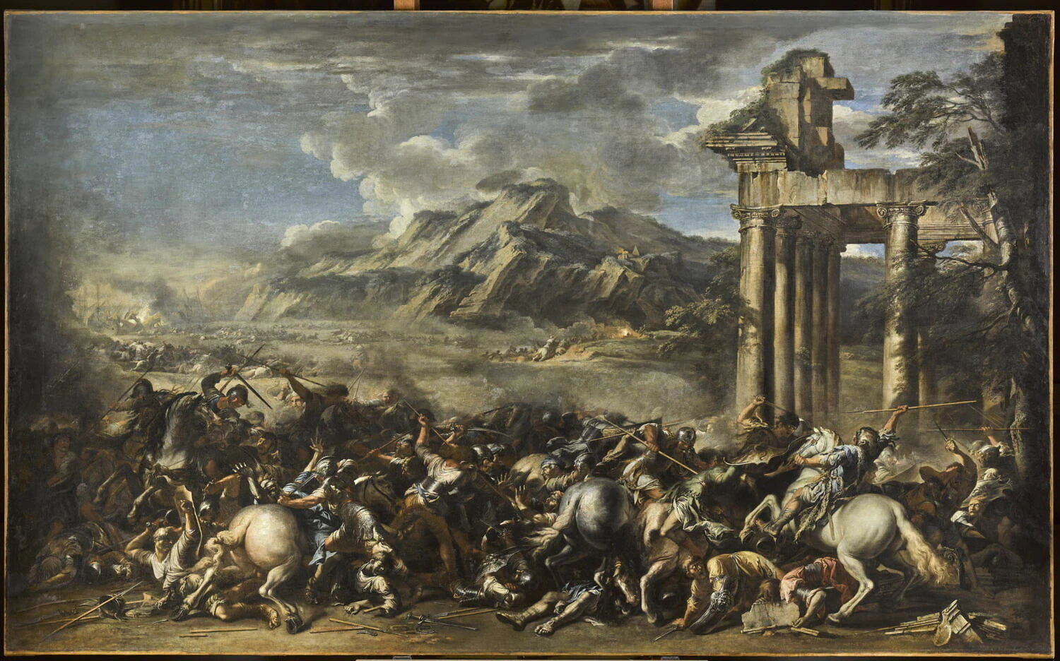 Bataille héroïque (La Bataille d'Eurymédon) - Salvator Rosa