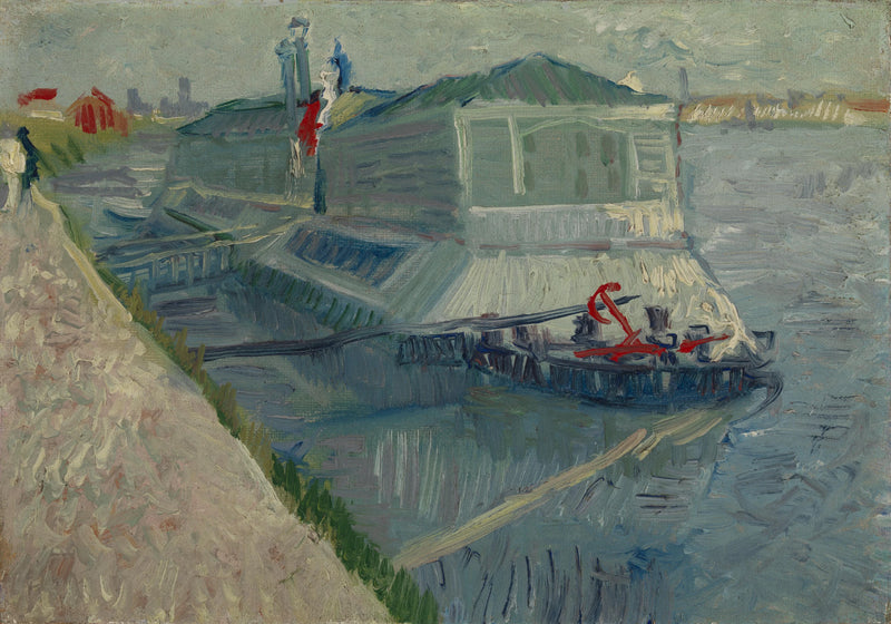 Statek-pralnia na Sekwanie w Asnières - Vincent van Gogh