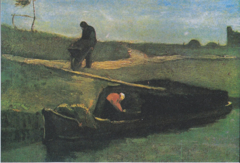 Łódź torfowa z dwiema postaciami - Vincent van Gogh