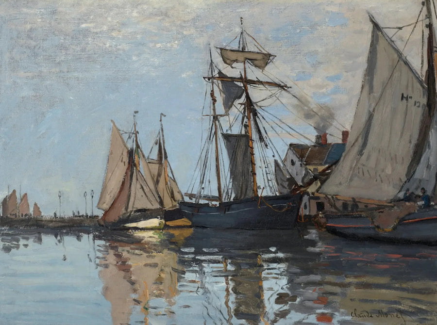 Statki w porcie Honfleur - Claude Monet