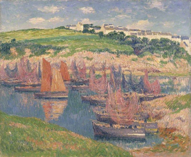 Łodzie rybackie w Douelan - Henry Moret