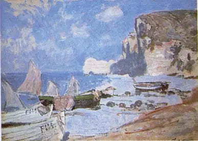 Łodzie rybackie, Étretat - Claude Monet