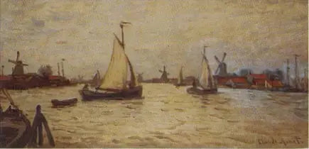 Statki w Holandii blisko Zaandam - Claude Monet