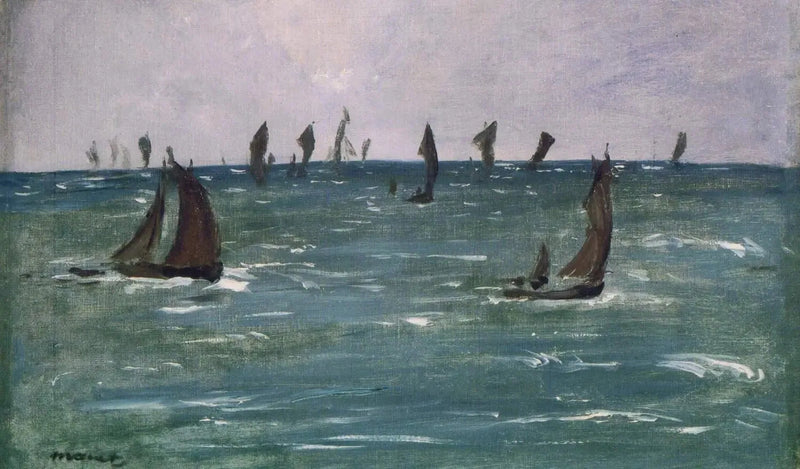 Statki na Morzu, Zatoka Biskajska - Édouard Manet