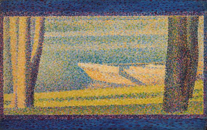 Statki i drzewa zacumowane - Georges Seurat
