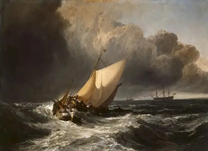 Holenderskie łodzie w burzy - J. M. W. Turner