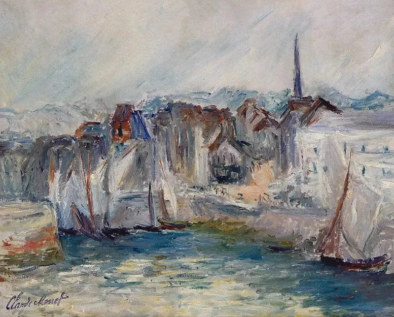 Łodzie w porcie Honfleur, Marmottan W1846 - Claude Monet
