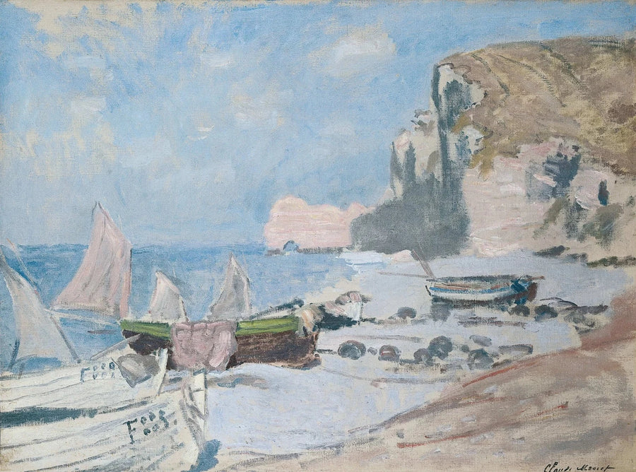 Łodzie rybackie, Étretat W1013 - Claude Monet