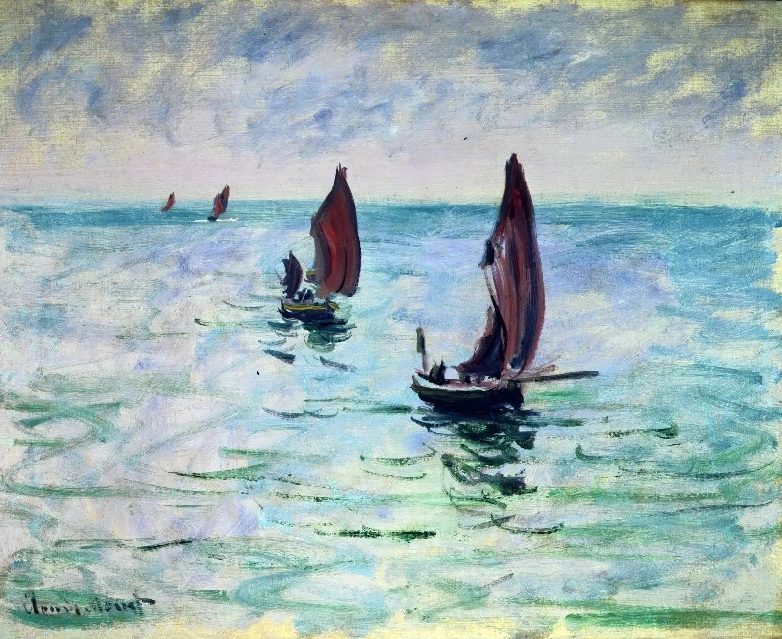 Bateaux de pêche W1026 par Claude Monet, Van Vlissingen Art Foundation