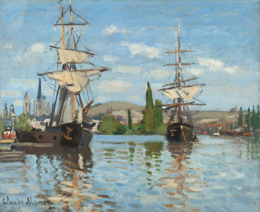 Statki na Sekwanie w Rouen W210 - Claude Monet