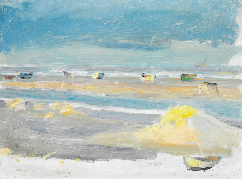 Statki na plaży, Skagen. - Anna Ancher