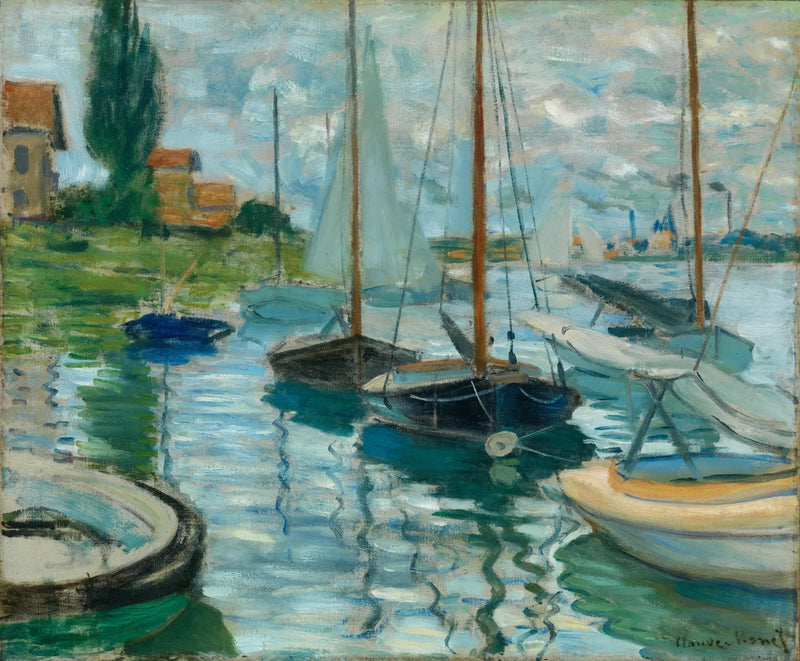 Łodzie na Sekwanie w Gennevilliers - Claude Monet