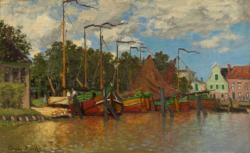 Łodzie w Zaandam W189 - Claude Monet