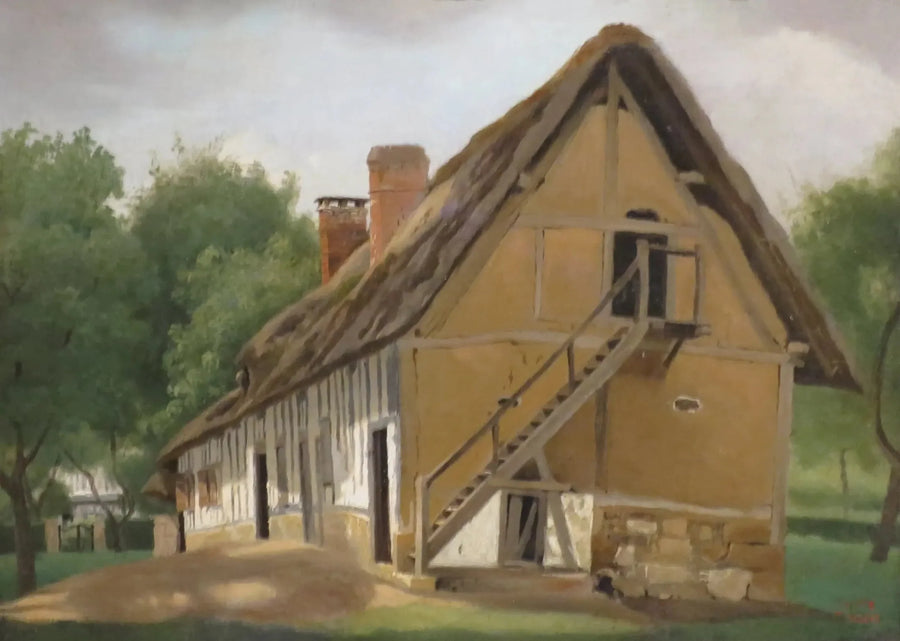 Budynek rolniczy w Bois-Guillaume, niedaleko Rouen - Jean-Baptiste Camille Corot