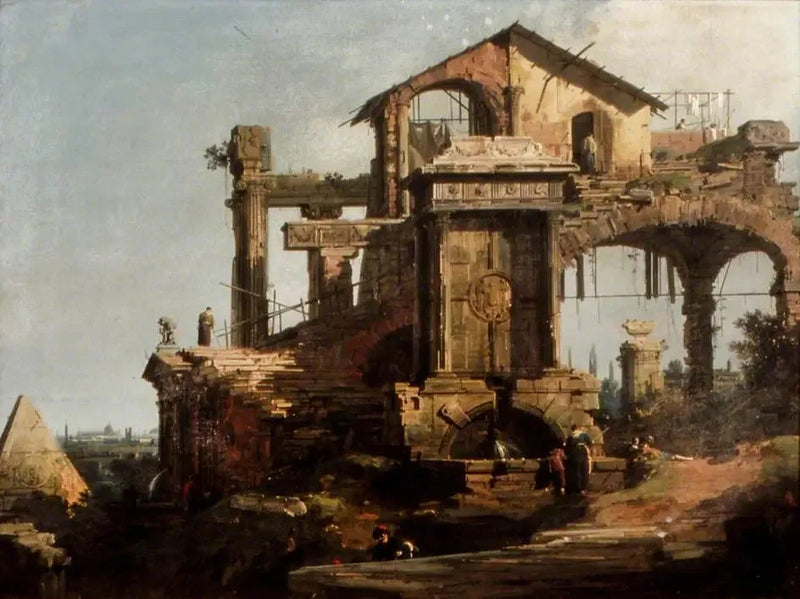 Ruina budynku, Rzym - Canaletto