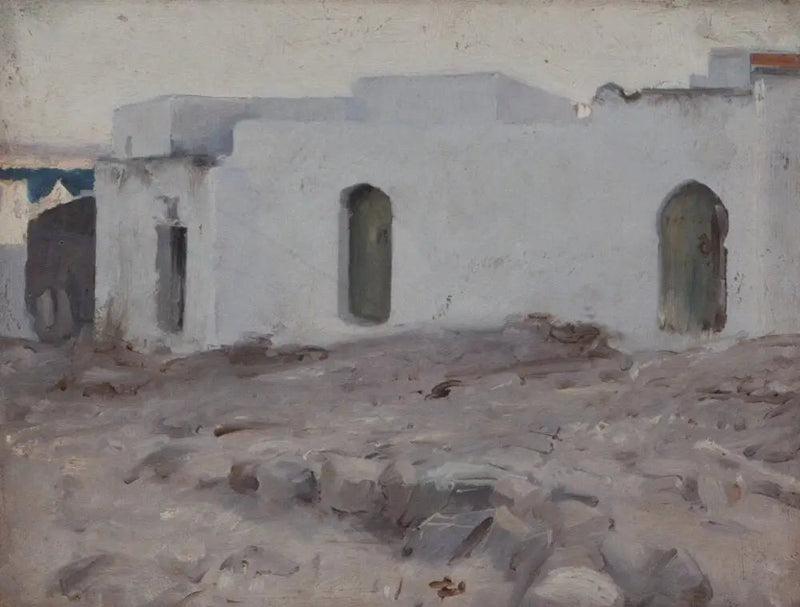 Maurowe budynki w pochmurny dzień - John Singer Sargent
